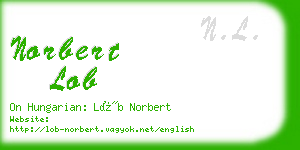 norbert lob business card